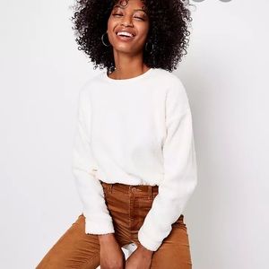 Loft Cozy Sherpa sweatshirt sz S